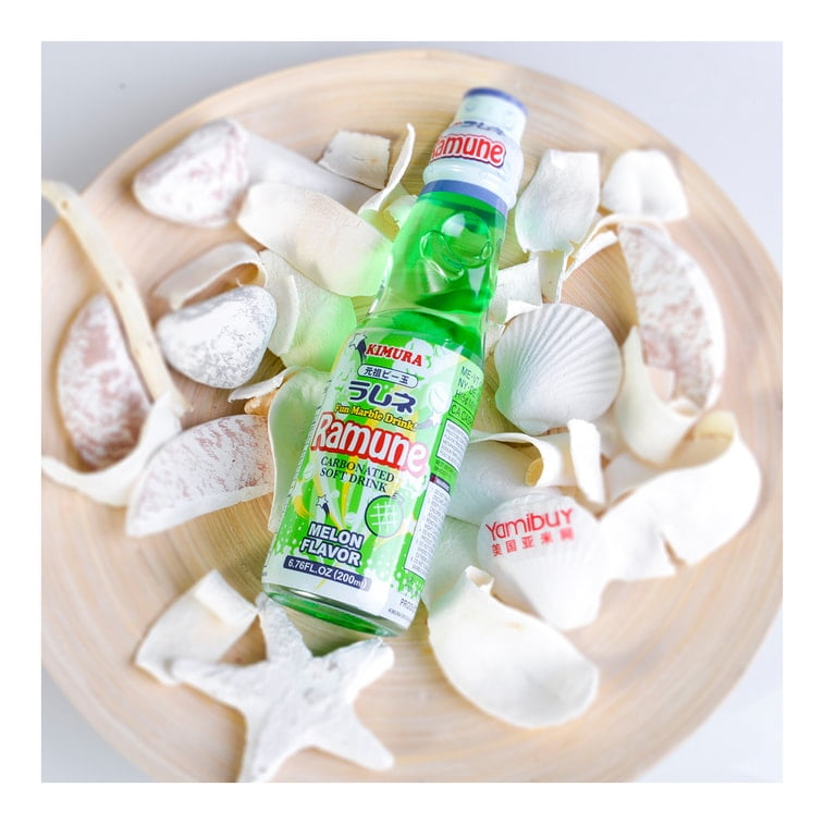 Pack of 18, Kimura Melon Flavor Ramune Soda, 6.76 oz - Walmart.com