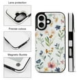thumbnail image 3 of Compatible with iPhone 11 12 13 mini 14 15 16 Pro Max Plus Wallet Case with Card Holder, PU Leather Kickstand Card Slots Case ( Flower Plants, iPhone 12 mini), 3 of 7