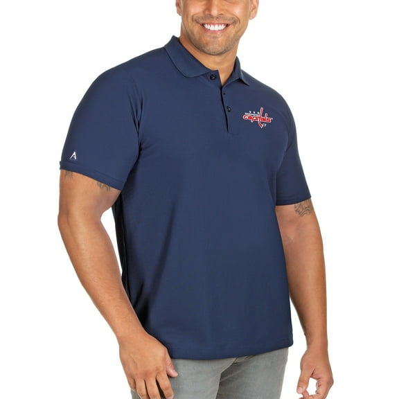 Men's Antigua Navy Washington Capitals Big & Tall Legacy Pique Polo
