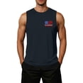 thumbnail image 4 of Men's 250th Anniversary Patriotic Tank Tops 1776-2026 USA Flag Sleeveless Crewneck Shirts Independence Day Casual Vintage Printed Tops Navy 4XL, 4 of 4