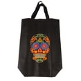thumbnail image 3 of Bolso de mano con pintura de diamantes de imitación Bling Bling estilo calavera negro, 3 of 12