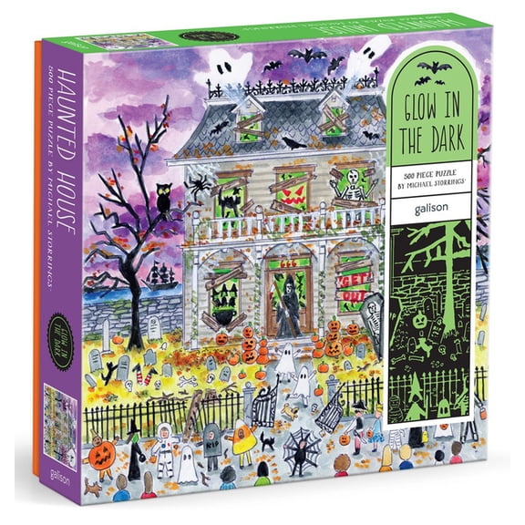Michael Storrings Haunted House 500 Piece Glow in the Dark Puzzle