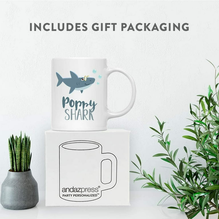 Andaz Press Baby Shark Family 11oz. Coffee Mug Gift, Baby Shark, Girl, 1-Pack, Shark Do Do Do Gift Idea Birthday Christmas Gifts For Baby
