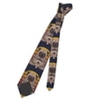 thumbnail image 5 of Naloa Pug dog Yoga Print Solid Color Tie Formal Necktie for Men，Suitable for business, daily life, work, 5 of 5