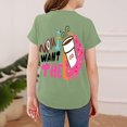 thumbnail image 5 of Gibobby Blusas Elegantes Mamá, la camisa para niños pequeños, niñas, último nervio, regalo del día de las madres, camisa de moda sólida para niños, camiseta para niños （Verdinegro， 9-10 Años), 5 of 5