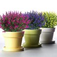 thumbnail image 4 of KLEMOO 24 Bundles Outdoor Artificial Lavender Fake Flowers, Lifelike UV Resistant No Fade Faux Plastic Plants to Brighten up Your Garden Patio Porch Window Box Décor (Fuchsia), 4 of 7