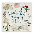 thumbnail image 4 of Santa Claus Nautical Beach Holiday Sandy Christmas Holiday Framed Art Print Wall Art, 17x17, 4 of 5