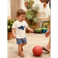 thumbnail image 3 of BemeyourBBs Toddler Baby Boy Summer Clothes Shark Outfit Shark Embroidered Crew Neck Short Sleeve T Shirt Tops and Shorts Set, 3 of 9