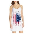 thumbnail image 2 of OAVQHLG3B Womens Dresses Sun Dresses Women Summer Casual 4th of July Outfits American flag Slim A-Line V-Neck ing Sleeveless Sling Skirt Dress, 2 of 4