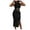 00 # Black, variant on REORIAFEE Two Piece Outfits for Women 2023 Summer Sets for Women 2 Piece Comfy Casual Plus Size Sets Gym Outfits Fashion Summer Women Sexy Round Neck Casual Blouses Dresses Shirts Sets Black L