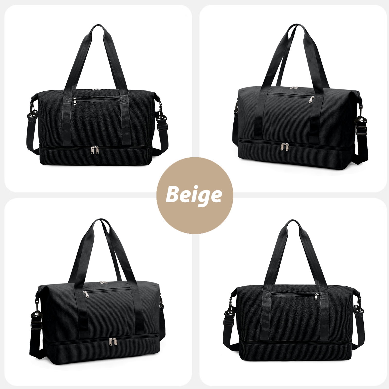 Gynky Travel Duffel Weekender Bags for Women Carry on Large Tote Sport Duffle Hospital Gym Bag for Labor and Delivery Overnight Luggage with Shoe Compartment Trolley Sleeve Wet Pocket
