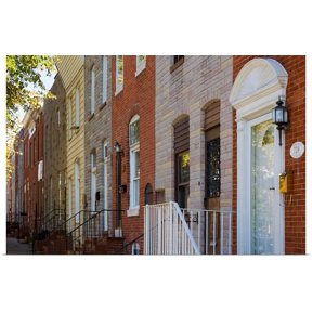 Great BIG Canvas | "Baltimore, Maryland, Row houses. Fells Point neighborhood" Art Print - 30x20