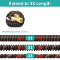 thumbnail image 4 of Expandable Garden Hose 50ft Flexible Water Hoses for Outside with 8-Pattern Spray Nozzle Upgraded No-Kink Expanding Garden Hose(Black/Org), 4 of 6