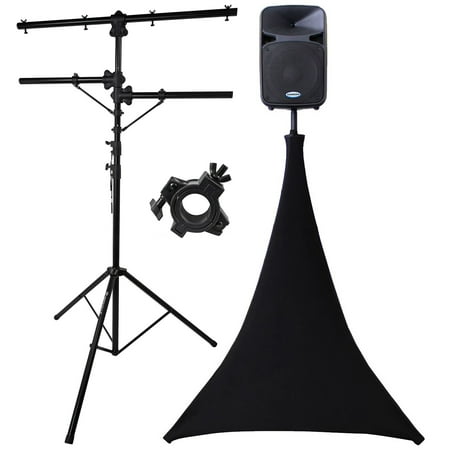 Rockville RVLS1 Lighting Tree Light Stand + Scrim Werks SWLTPSBLK Black Cover