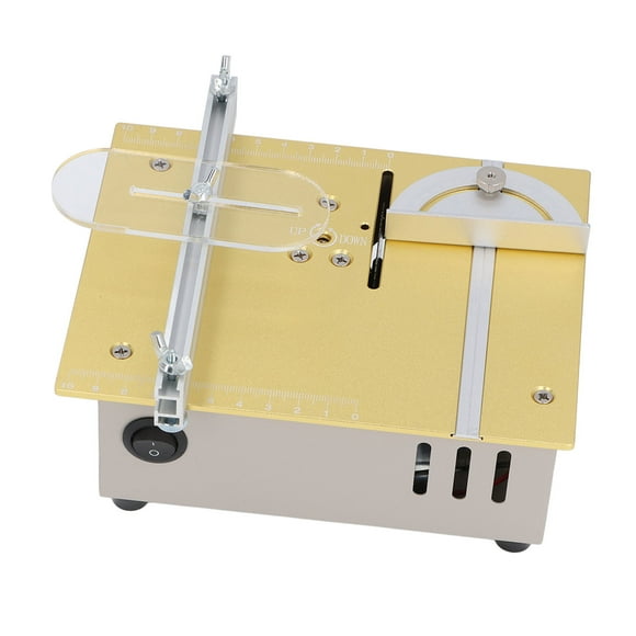 Small Desktop Saw Adjustable Precise Craft Table Saw Portable Multifunctional Mini Desktop Electric Saw Cutter for Woodworking Crafts