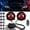 6 Modes-2Pcs, variant on Demon Eye Headlights for Cars, 6/33 Modes with Remote Control, Universal Halloween Dynamic LED Eye Projector Devils for Car SUV Motorcycle