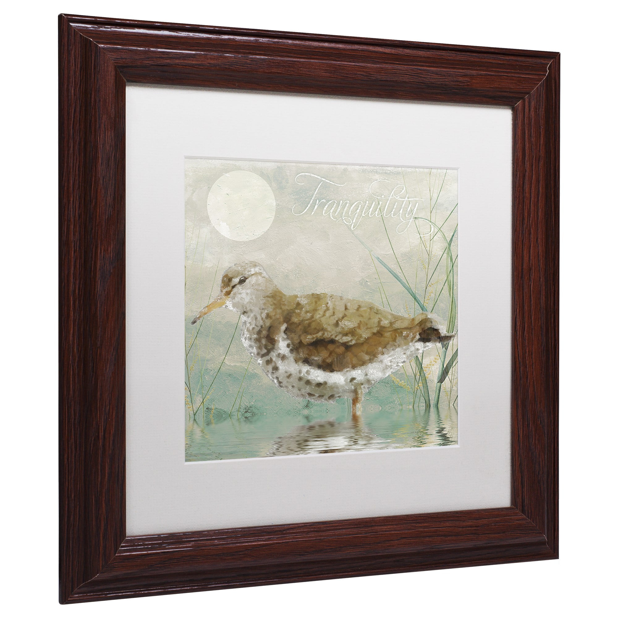 Trademark Fine Art "Sand Piper II" Canvas Art by Color Bakery White Matte, Wood Frame