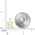 thumbnail image 2 of 10k Gold Two-tone Dc Unisex K Height 16mm X Width 11.6mm Letter Name Personalized Monogram Initial Charm Pendant Necklac, 2 of 2