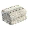 thumbnail image 3 of Nanshing Jamie 15 Piece Geometric Comforter Set, Taupe, California King, 3 of 12