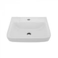 thumbnail image 1 of Renovators Supply Wall Mounted Bathroom Sink 16.5 In White Ceramic Rectangular Wall Hung Vessel Sink With Single Faucet Hole, 1 of 4