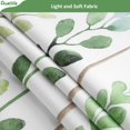 thumbnail image 3 of Eucalyptus Shower Curtain Sets, Watercolor Leaves on The Top Plant with Floral Bathroom Decoration 72x72 Inch with Hooks (F-Green, 72 * 72), 3 of 6
