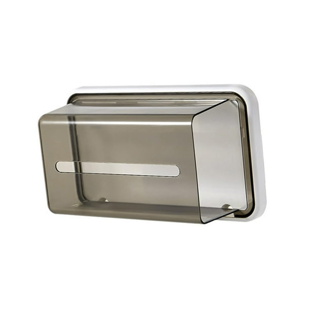 Porta pañuelos, porta servilletas faciales, dispensador de servilletas, estuche para refrigerador Gris