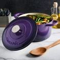 thumbnail image 5 of Crock-Pot Artisan 2 Piece 5 Quart Enameled Cast Iron Dutch Oven with Lid in Lavender, 5 of 6