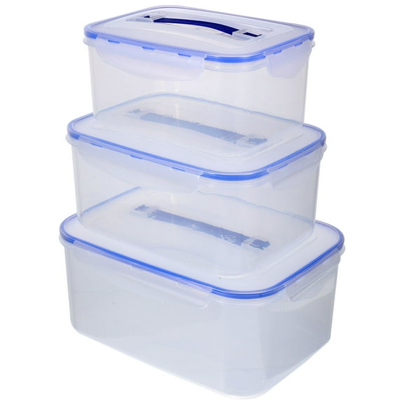 AURARMLET Kitchen Food Storage Container Food Storage Box Transparent PP 3pcs