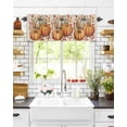 thumbnail image 6 of Valances for Windows Orange Pumpkin Rod Pocket Cafe Window Treatments Valance Curtains for Kitchen Bathroom Laundry Basement Windows 56"x16", 6 of 6