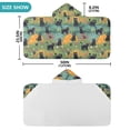 thumbnail image 4 of Yayeee Kids Hooded Towel with Hand Pockets Beach Soft Absorbent Bath Wrap 50 x 23.5 inch, Floral Black Cats Pattern, 4 of 5