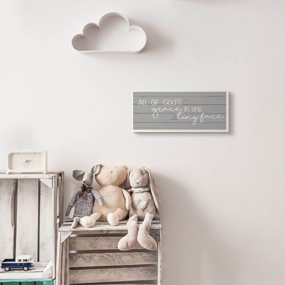 The Kids Room by Stupell Kids Inspirational Religious Nursery Word Design Wall Plaque Art by Anna Quach