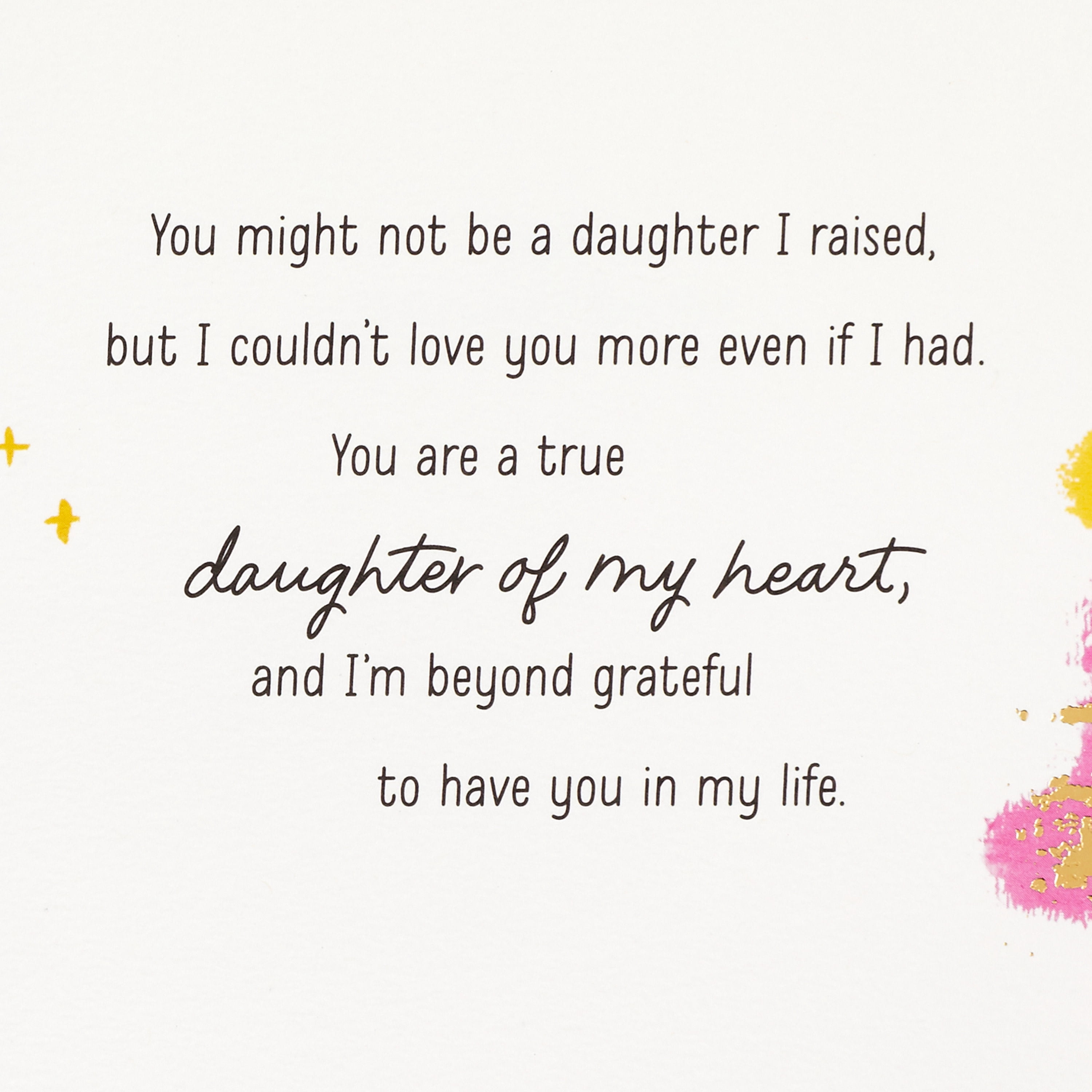 Hallmark Birthday Card for Daughter-in-Law (You're a True Daughter of My Heart)
