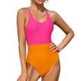 thumbnail image 2 of BONIXOOM Women's Fashionable And Sexy Patchwork Color Contrast Jumpsuit Swimsuit, 2 of 9