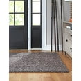 thumbnail image 5 of Unique Loom 3136653 8 x 10 ft. Solid Shag Rectangular Rug, Graphite Gray, 5 of 5