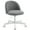 Grey, variant on Ktaxon Armless Home Office Desk Chair Cute Mid Back Vanity Stool Teddy Velvet Swivel Task Chairs with Wheels Beige