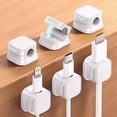 thumbnail image 2 of 12-Pack Cord Organizer Cable Clips - Cable Management, Adhesive Phone Charging Wire Holder for Nightstand/Wall, Home Office Desk Accessories Decor Essentials, White, 2 of 6