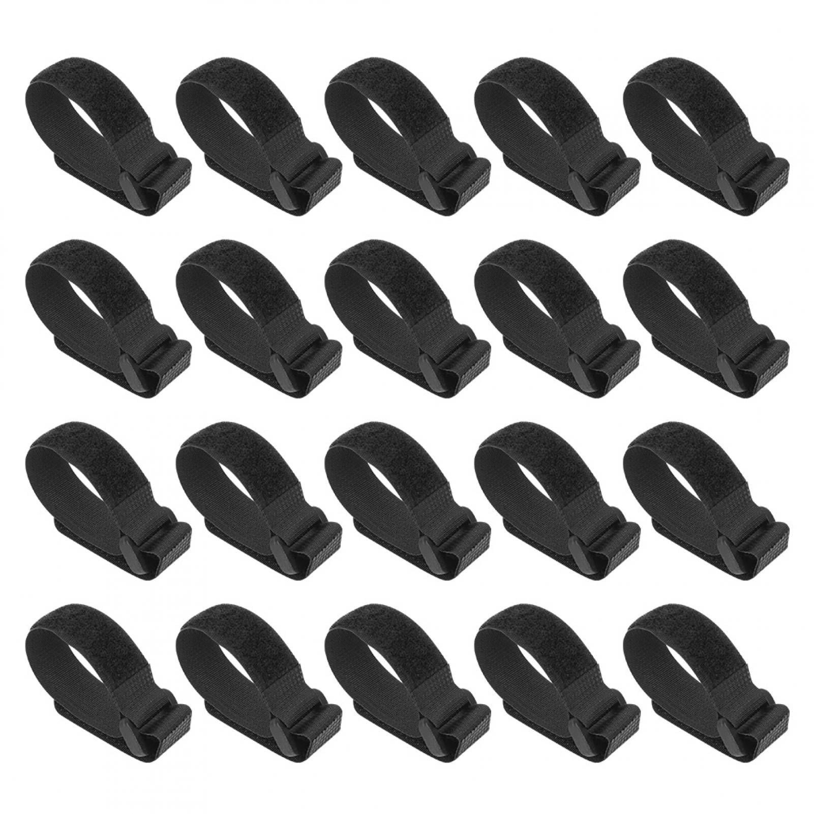 Gupbes 20 Pcs Hook And Loop Cable Ties Straps,Multi-Purpose Fastening Cable Ties Fishing Rod Tie Holder Strap