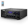 thumbnail image 1 of Amplificador de audio estereo para hogar Moukey Bluetooth 5.0 220W 2 canales USB SD AUX MIC con eco LED MAMP1, 1 of 3
