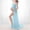 Sky Blue, variant on Maternity Dress for Photoshoot Women Off Shoulder Pregnants Sexy Photography Ruffled Short Sleeve Dress Nursing Long Dress Hot Pink M