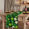 thumbnail image 2 of Table Runners 72 Inches Long Dress Scarves, St. Patrick's Day Farmhouse Kitchen Table Runner, Coffee Tablerunners, Lucky Shamrocks Spring Leaves Plants 16x72 Inch, 2 of 9
