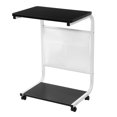 Adjustable Rolling Desk Mobile Laptop Desk Cart Stand Up Table Standing