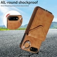 thumbnail image 2 of Allytech iPhone 7 Plus/8 Plus Case with Ring Holder & Shoulder Strap, Retro PU Leather Cards Slots Kickstand Detachable Lanyard Shockproof Wallet Case Cover for Apple iPhone 7 Plus/8 Plus - Brown, 2 of 14