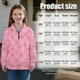 thumbnail image 7 of Uorisanigo Girls Half Zipper Sweatshirts Oversized Drop Shoulder Cute Paws Pink Quarter Zip Pullover Sweatshirts with Long Sleeve Athletic Outerwear Top for Sports and Daily Wear, 7 of 7
