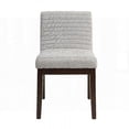 thumbnail image 5 of Gray Linen Side Chairs (Set of 2) - Solid Rubberwood with Comfort Cushions, 5 of 7