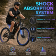 thumbnail image 4 of SNNAFFOB 26" Electric Bike for Adults, 500W Motor, 36V 12Ah Battery, 19 mph, 30 Miles Range, 7-Speed Commuter Bike for Shopping, Class 2, UL2849, 4 of 8