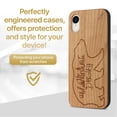 thumbnail image 2 of Case Yard Wooden Case Outside Soft TPU Silicone Slim Fit Shockproof Wood Phone Cover for Girls Boys Men and Women Supports Wireless Charging Discovery and Adventure Design case for iPhone-XR, 2 of 7