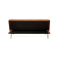 thumbnail image 6 of Serta Navis Modern Futon with USB Ports, Camel Brown Fabric, 6 of 9
