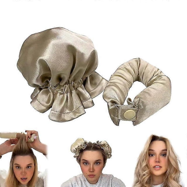 Rizador de pelo satinado sin calor, rulos para rizos sin calor con gorros para el cabello, set de rizadores satinados sin calor, kit para peinar moños sin calor apto para dormir