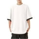 thumbnail image 2 of Playeras Elvqul Hombre Casual Blanco Manga Corta sin Estampado Cuello Redondo, 2 of 5