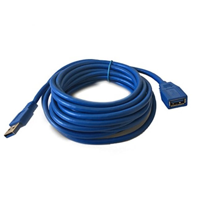 Premium Blue 15Ft 15 Feet USB 3.0 A Male to Female Extension Cable Cord New